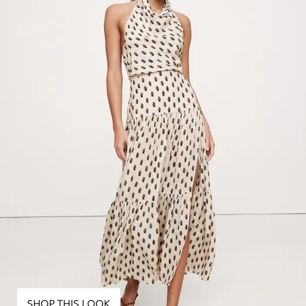 ISO: Banana Republic Matte Silk Cowl Neck Halter Dress, Sz 6,8,6p Or 8p!